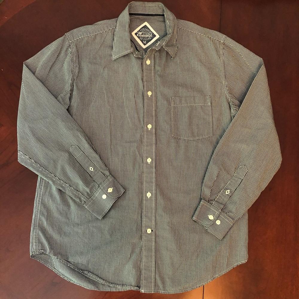 Black Checkered Button-Down Shirt - image 8